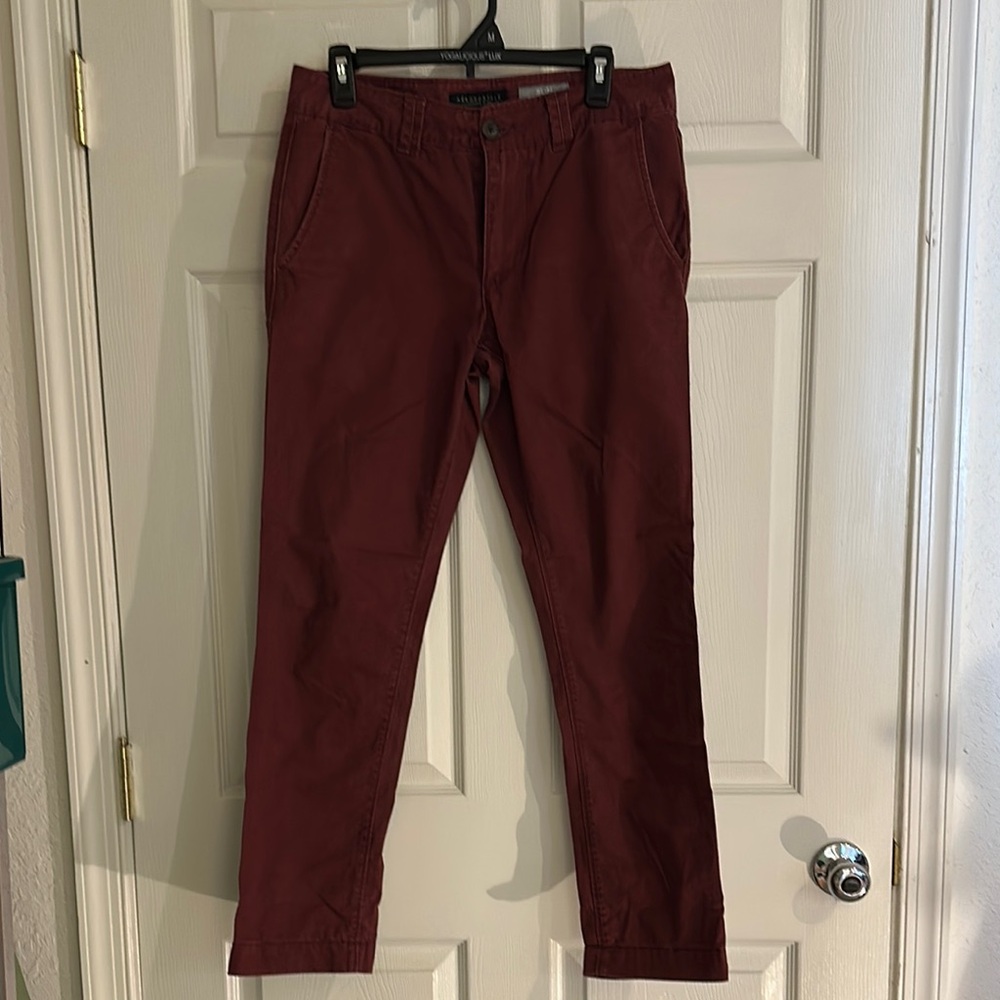 Aeropostale Burgundy Straight Leg Pants